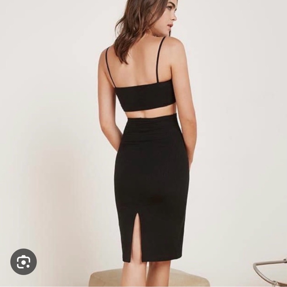 Reformation Moss Terracotta Skirt crop top Set XS - Picture 10 of 14
